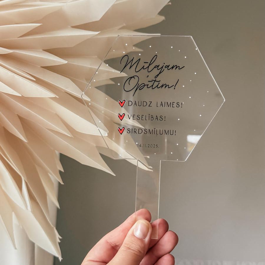 CAURSPĪDĪGS KŪKAS DEKORS "OPIM DZIMŠANAS DIENĀ"