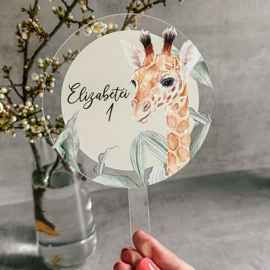 "ŽIRAFĪTE" PERSONALIZĒTS KŪKAS DEKORS