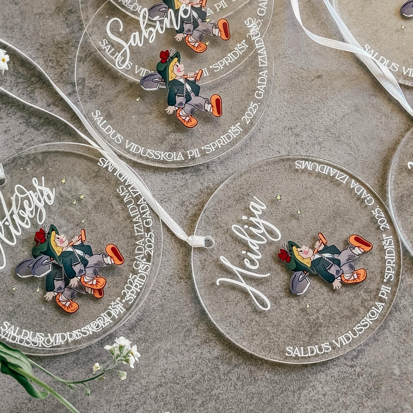 PERSONALIZĒTAS ORGANISKĀ STIKLA MEDAĻAS "SPRĪDĪTIS" I PERSONALIZĒJAMAS