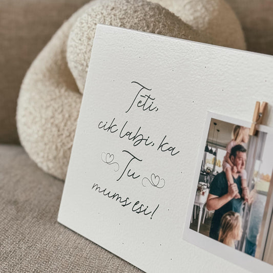 KOKA DEKORS AR SAVU BILDI I TĒTI, CIK LABI, KA TU MUMS ESI