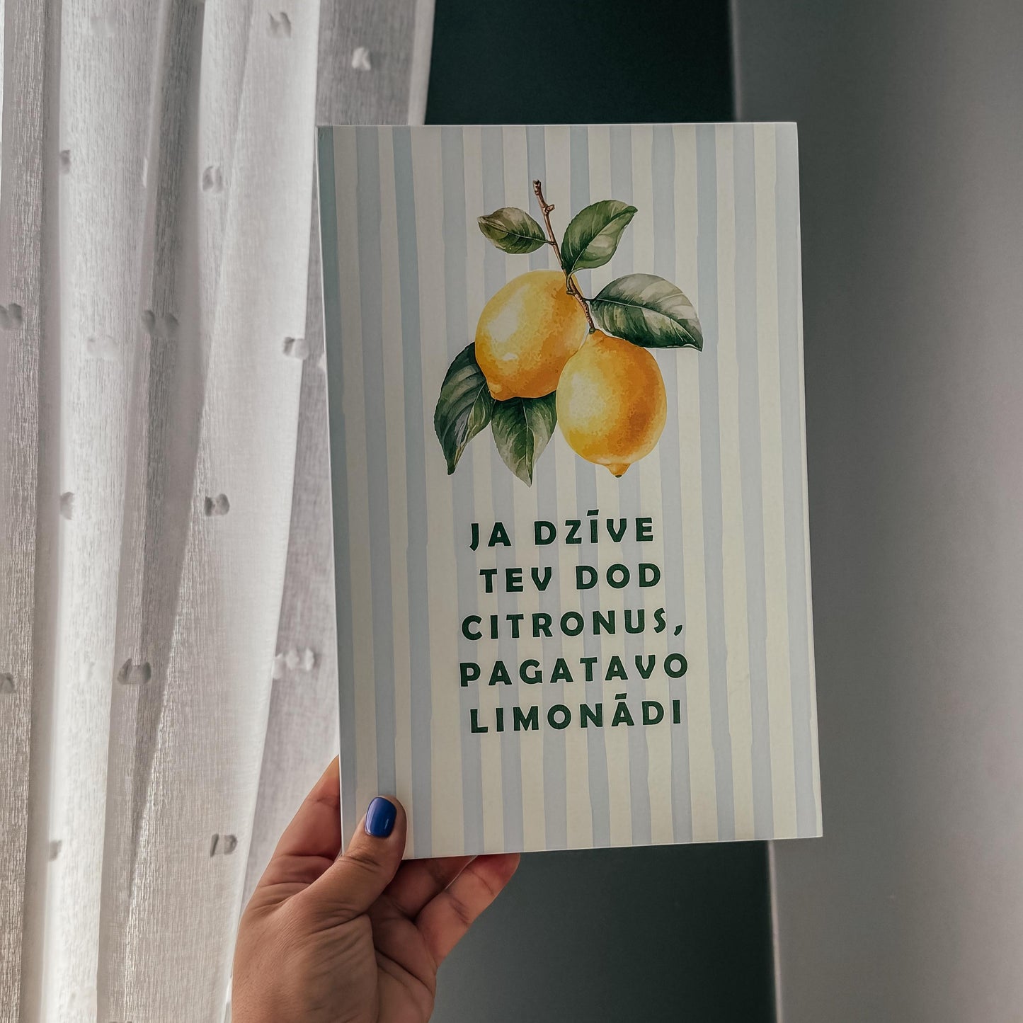 "JA DZĪVE TEV DOD CIRONUS" KOKA DEKORS AR CITRONIEM