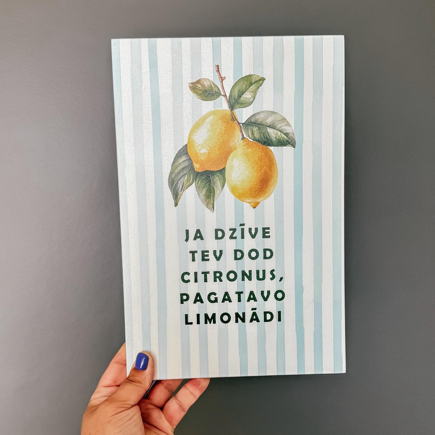 "JA DZĪVE TEV DOD CIRONUS" KOKA DEKORS AR CITRONIEM