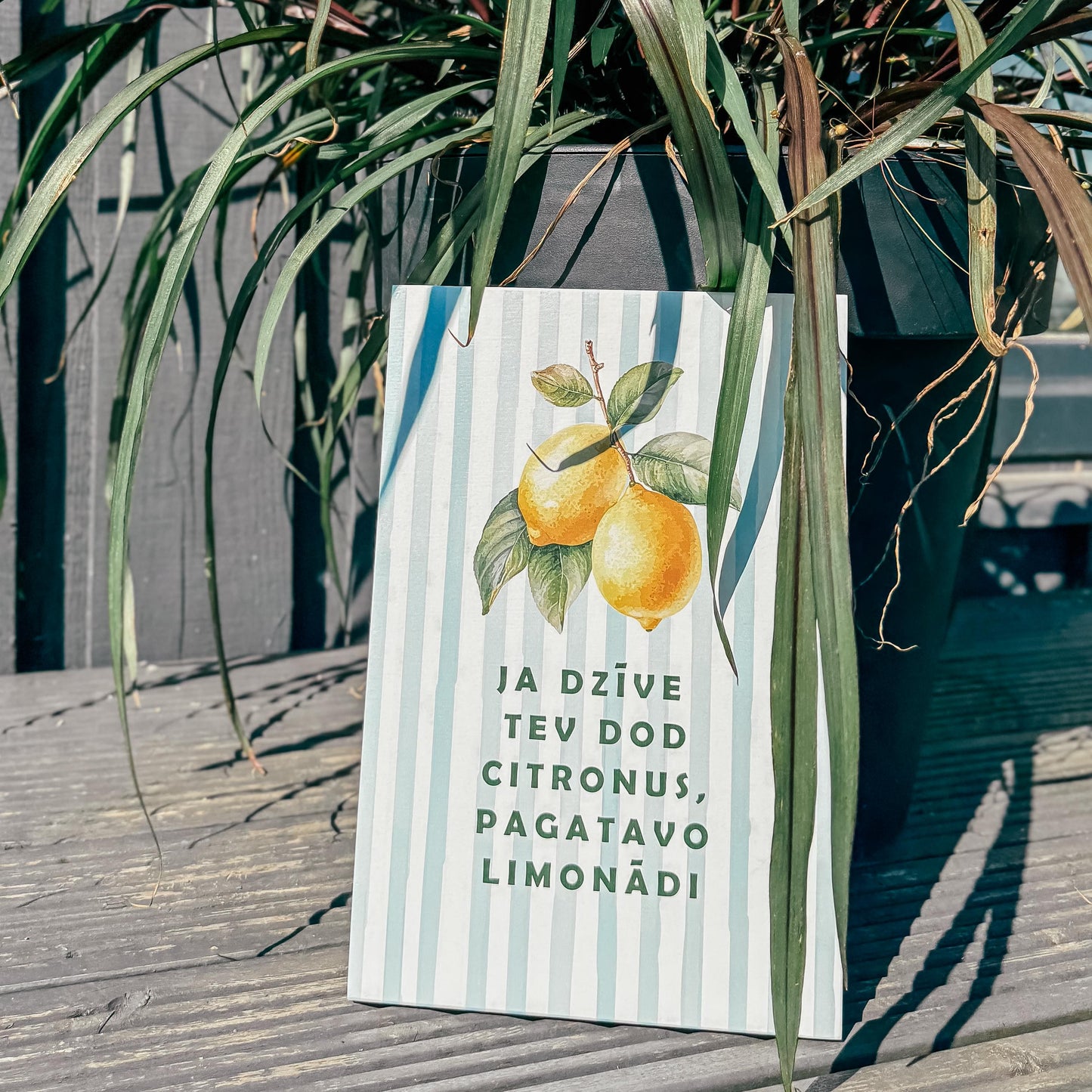"JA DZĪVE TEV DOD CIRONUS" KOKA DEKORS AR CITRONIEM