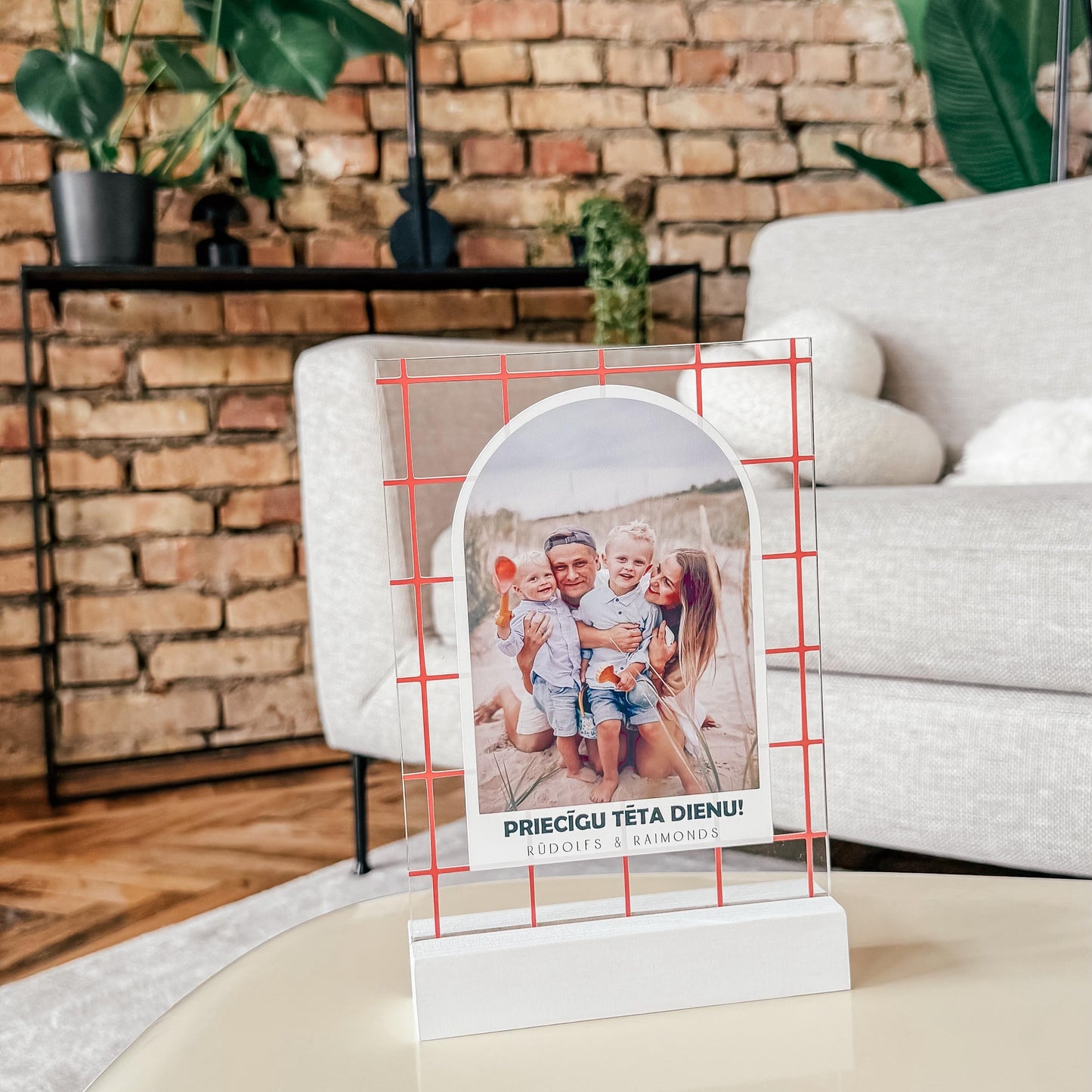 PRIECĪGU TĒVA DIENU I PERSONALIZĒTS DEKORS AR BILDI UZ ORGANISKĀ STIKLA