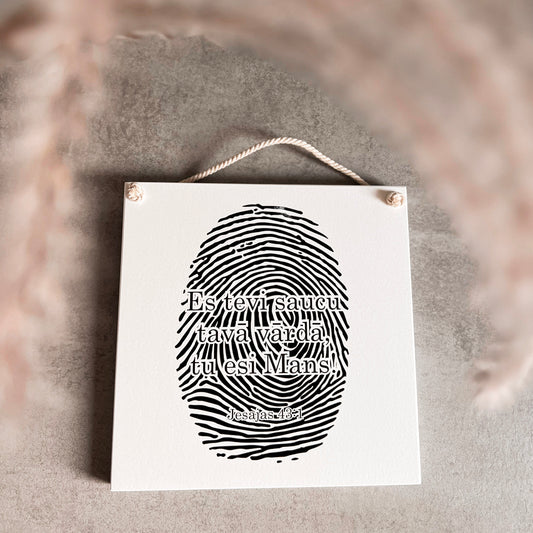 DEKORS AR BĪBELES PANTU "PIRKSTA NOSPIEDUMS"