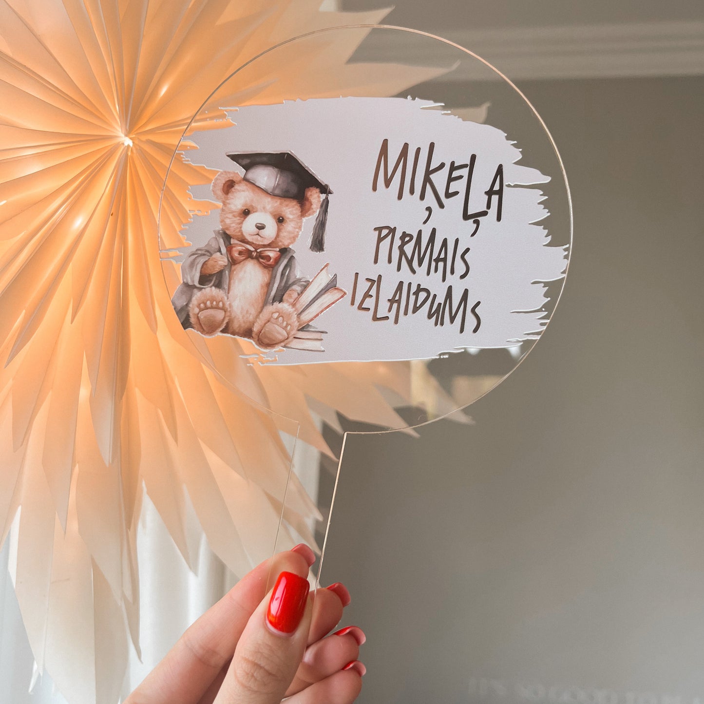 PERSONALIZĒTS KŪKAS DEKORS "BĒRNU DĀRZA IZLAIDUMS - PUISĪTIM"