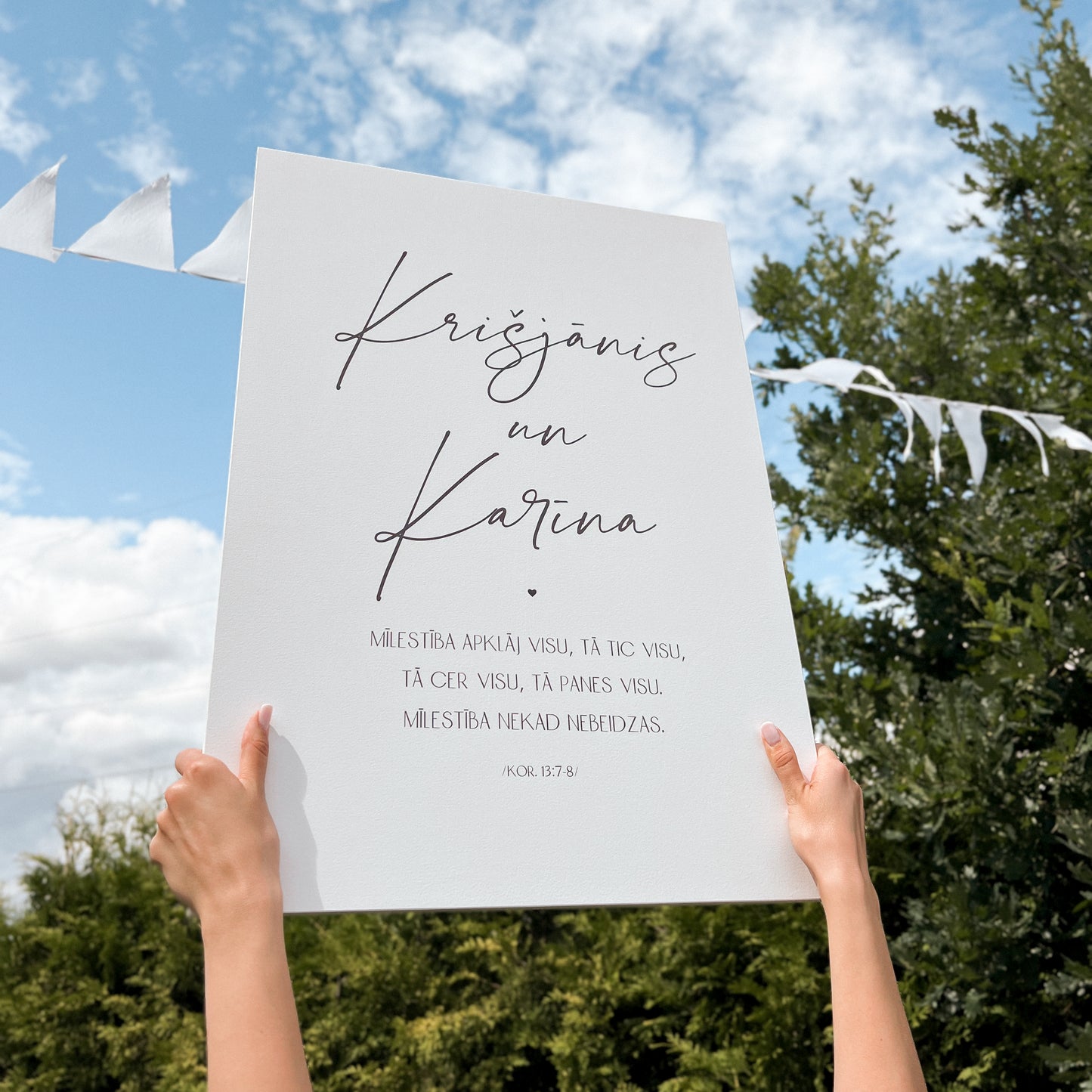 PERSONALIZĒTS SAGAIDĪŠANAS/ WELCOME DEKORS KĀZU DIENĀ "ASKĒTISKS"