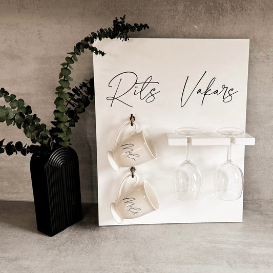 "RĪTS | VAKARS" KOKA DEKORS AR PERSONALIZĒTIEM TRAUKIEM