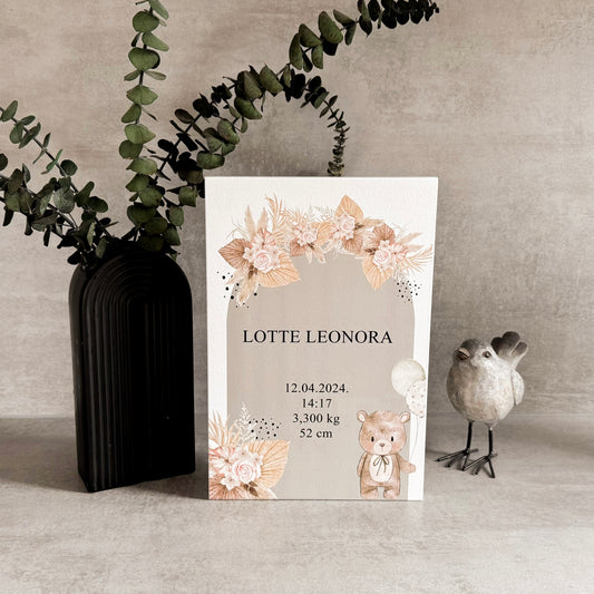 KOKA DZIMŠANAS DEKORS AR LĀCĪTI UN BOHO STILA ZIEDIEM