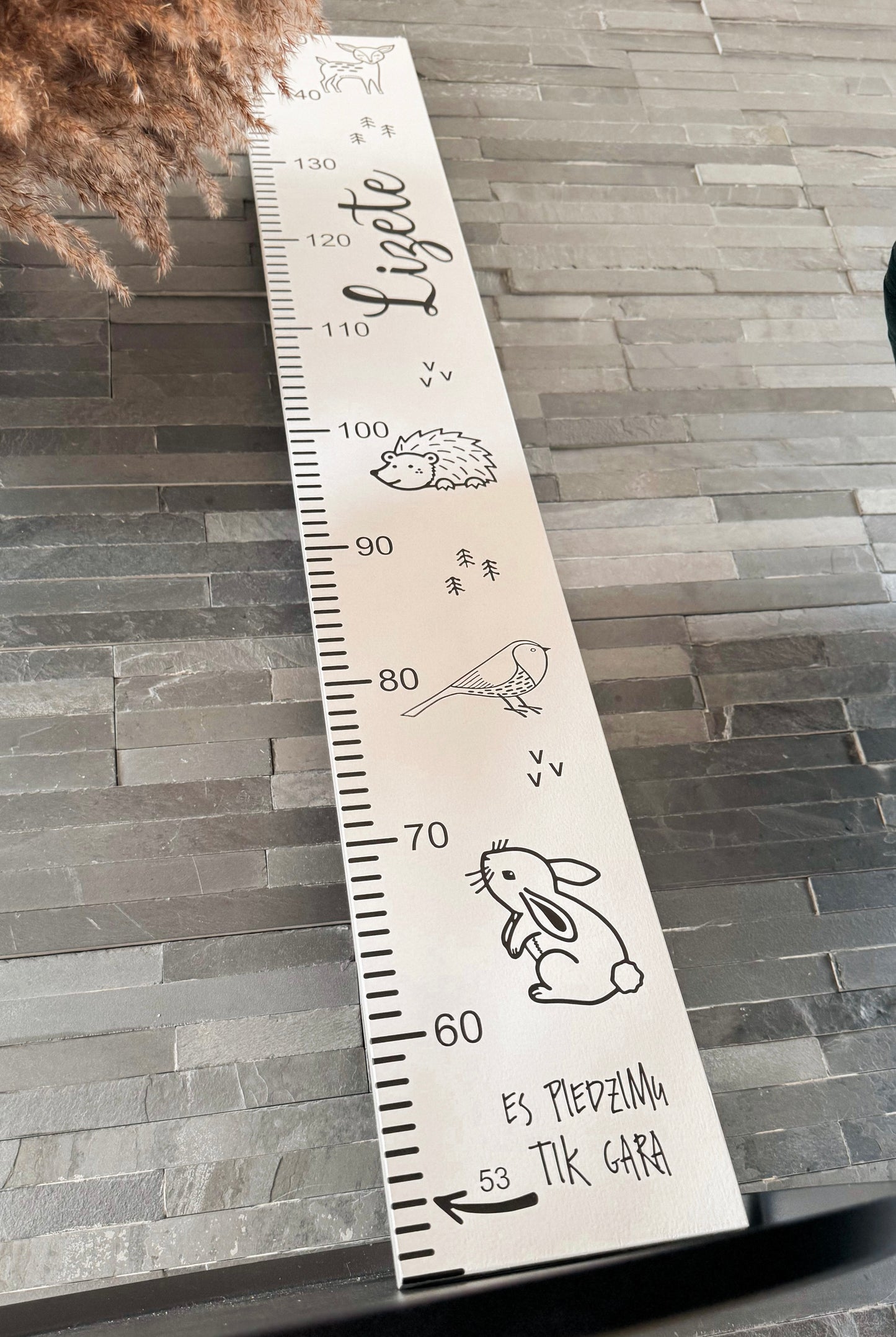 "MEŽA ZVĒRIŅI" PERSONALIZĒTS (MELNBALTS) AUGUMA METRAMĒRS