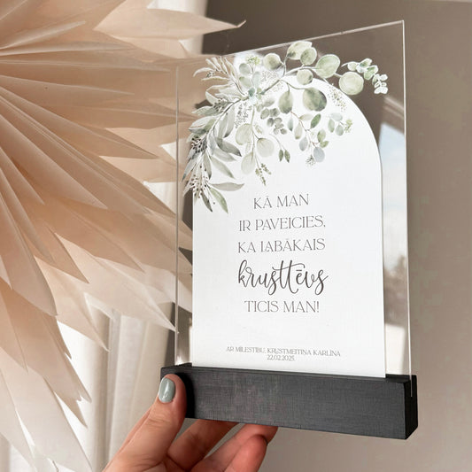 "KĀ MAN IR PAVEICIES, KA LABĀKAIS KRUSTTĒVS TICIS MAN!" ORGANISKĀ STIKLA DEKORS STATĪVĀ