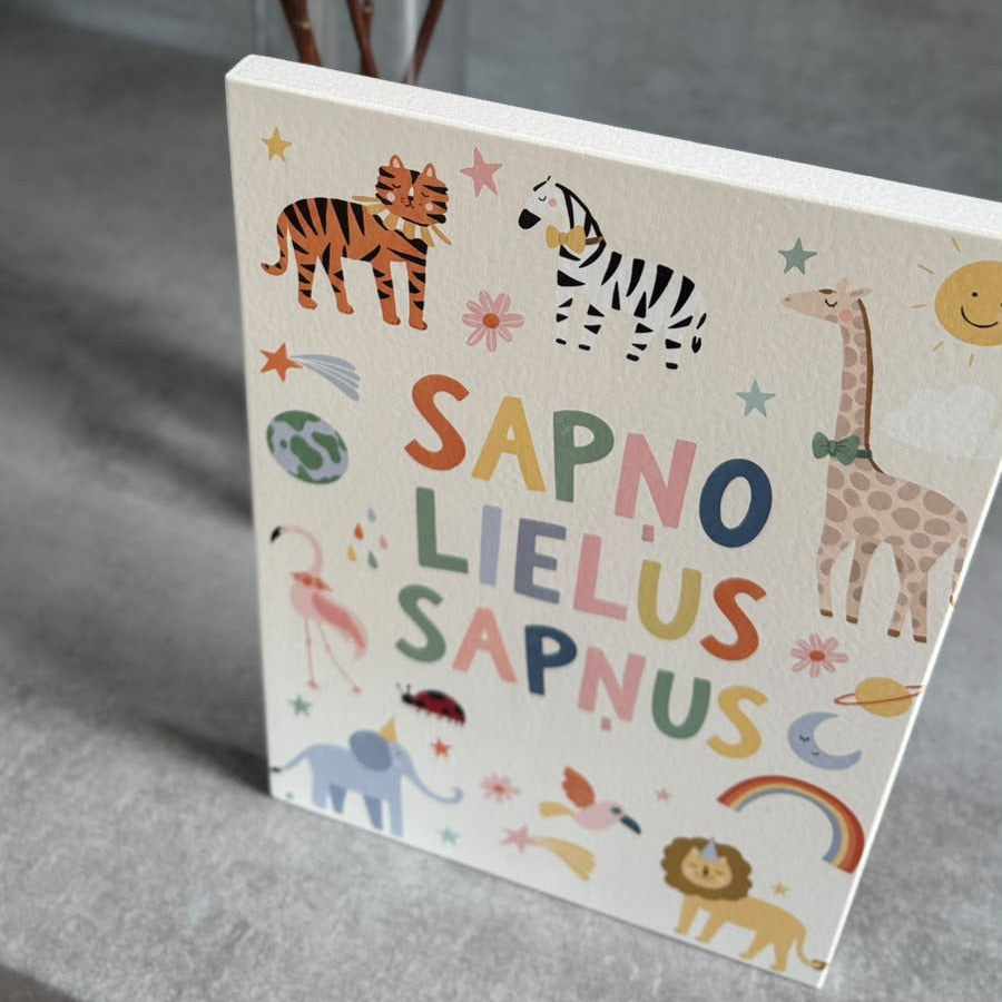 "SAPŅO LIELUS SAPŅUS" AR ZVĒRIŅIEM I KOKA DEKORS