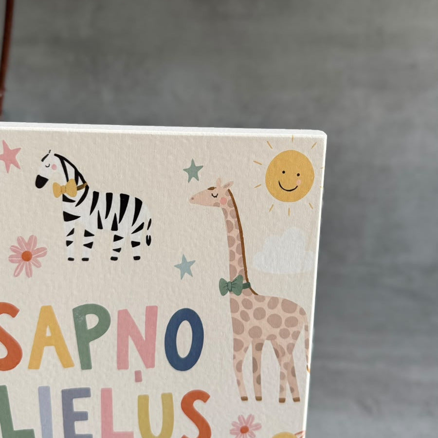 "SAPŅO LIELUS SAPŅUS" AR ZVĒRIŅIEM I KOKA DEKORS