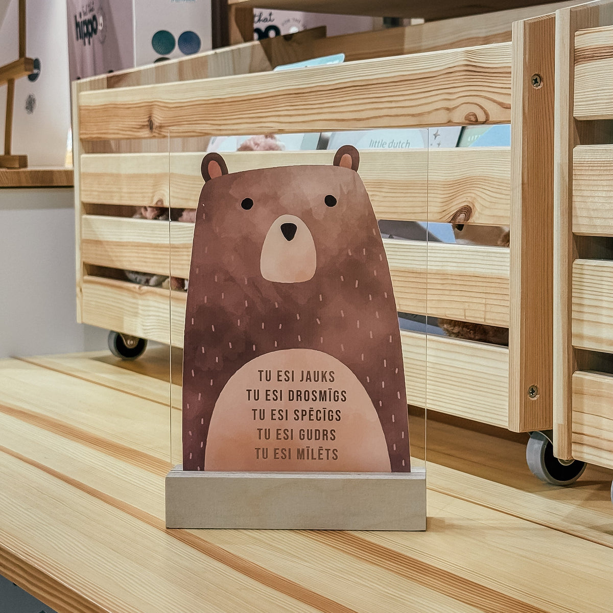"TU ESI" STIKLA DEKORS KOKA STATĪVĀ AR LĀCI ILUSTRĀCIJĀ I DĀVANA ZĒNAM