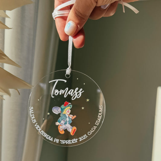 PERSONALIZĒTAS ORGANISKĀ STIKLA MEDAĻAS "SPRĪDĪTIS" I PERSONALIZĒJAMAS
