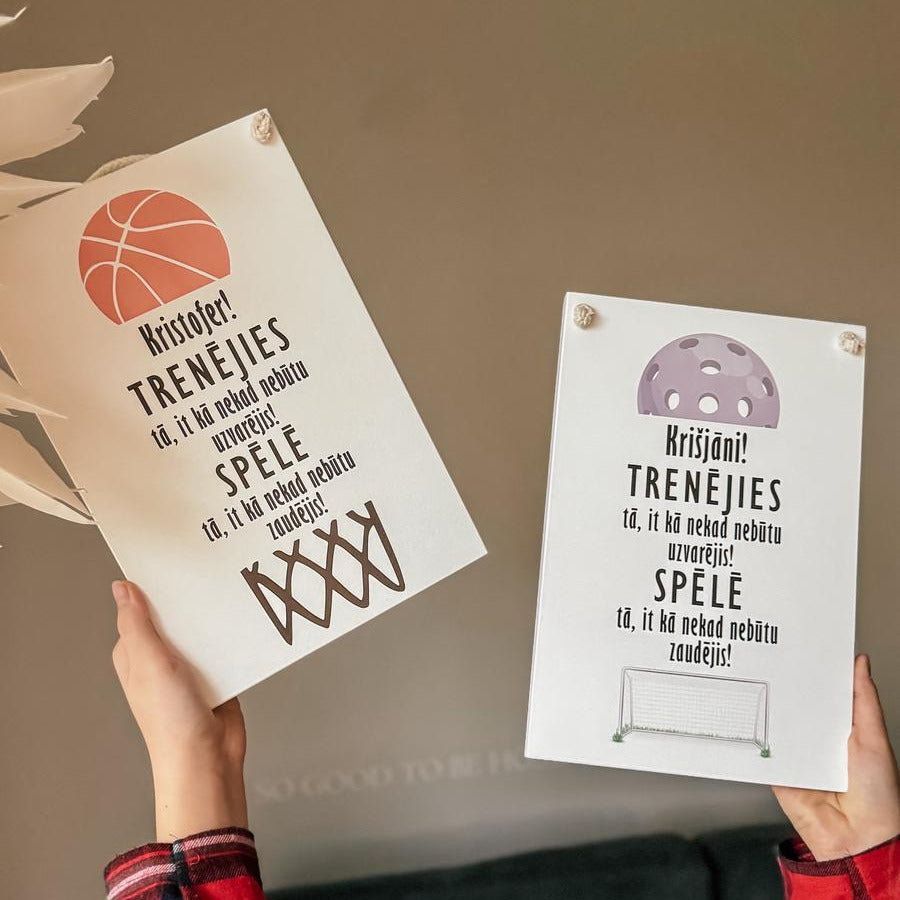 DEKORS SPORTISTAM "TRENĒJIES TĀ IT KĀ NEBŪTU ZAUDĒJIS" I IZVĒLIES SPORTA VEIDU