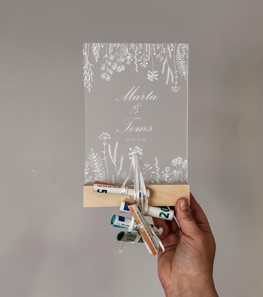 MATĒTS STIKLA DEKORS NAUDAS PASNIEGŠANAI KĀZĀS