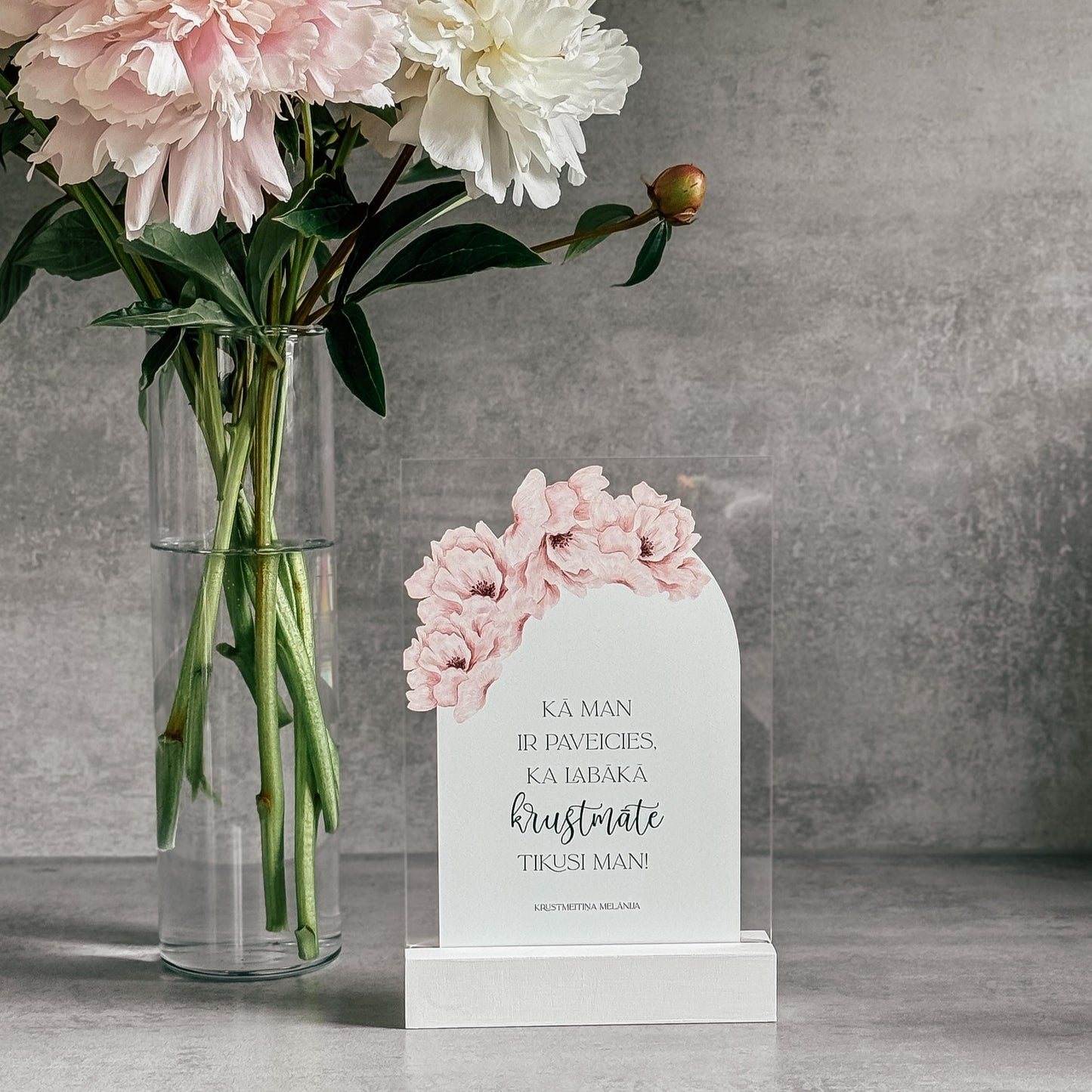 "LABĀKĀ KRUSTMĀTE & LABĀKAIS KRUSTTĒVS" ORGANISKĀ STIKLA DEKORS