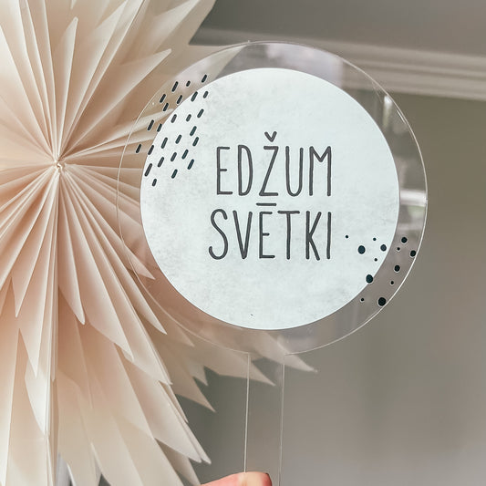 "PUMPIŅAS UN SVĪTRIŅAS" PERSONALIZĒTS KŪKAS DEKORS