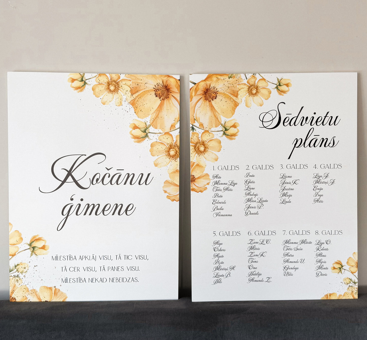 SĒDVIETU PLĀNS KĀZU DIENĀ AR DZELTENIEM ZIEDIEM I DIZAINU PIELĀGOSIM KĀZU TEMATIKAI