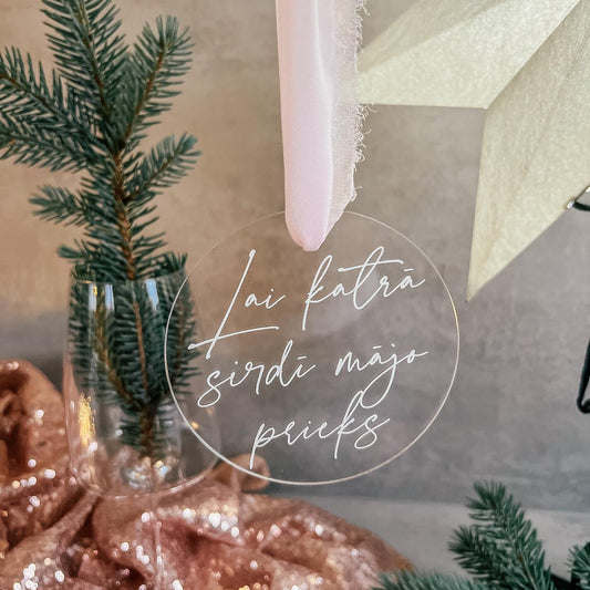 PERSONALIZĒTI ORGANISKĀ STIKLA EGLĪŠU ROTĀJUMI