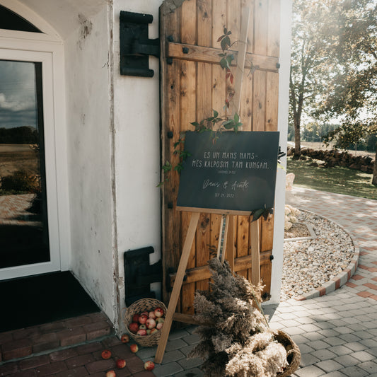 PERSONALIZĒTS SAGAIDĪŠANAS/ WELCOME DEKORS KĀZU DIENĀ "AR BĪBELES PANTU"